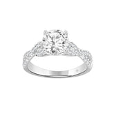 LADIES RING 1 3/4CT ROUND DIAMOND 14K WHITE GOLD (CENTER STONE ROUND DIAMOND 1 1/2CT )